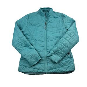 Huk Fishing Waypoint Jacket Insulated Womens S Blue Full Zip Puffer Pockets